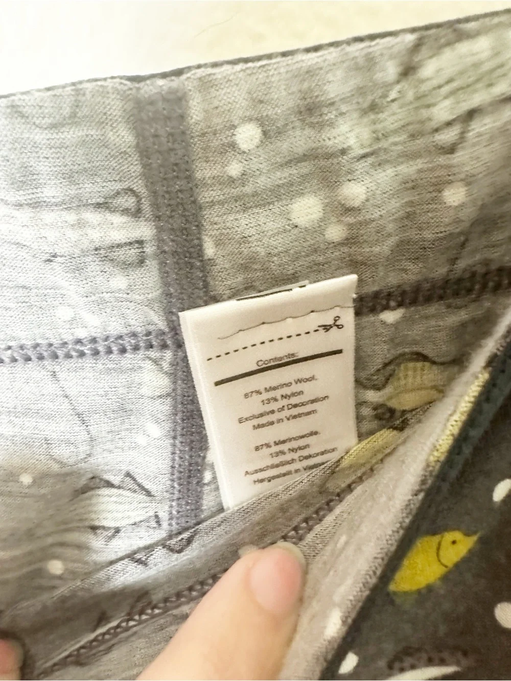 Smartwool Merino Wool Boxer Brief Fishing Print Grey Large